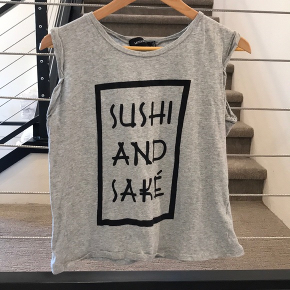 Sushi & Sake Night Out Raw Hem Tank Top - Picture 4 of 5